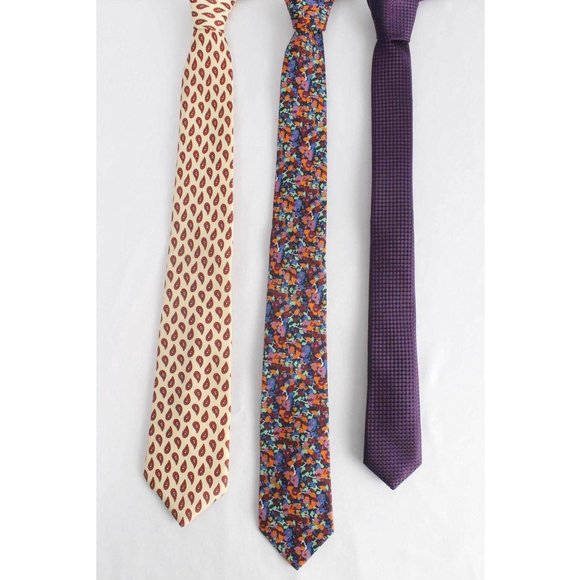 3 Ties - Topman Floral, C2 Purple, Millano Paisley - Picture 1 of 8
